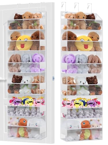 Image of Over the Door Organizer, Heavy Duty Behind Door Storage Organizer with Clear Window 6 Large Capacity Pockets Pantry Hanging Storage for Toys Cosmetics Organizers for Bedroom Baby Essentials