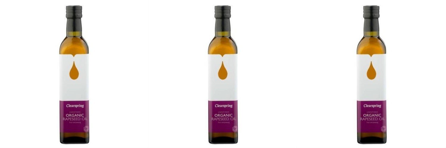 Clearspring Organiczny olej rzepakowy 500 ml (3 sztuki)