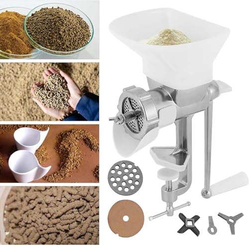 Máquina de pellets de alimentación manual para alimentos caseros para mascotas y ganado, ideal para hogares y granjas