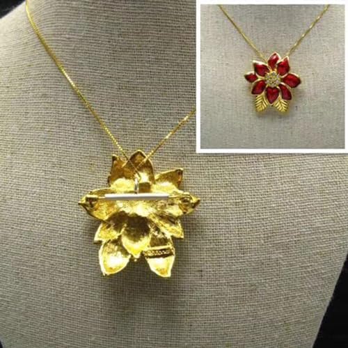 Image of PURPLELILY Convertible Necklace and Brooch Adapter Pin to Pendant Converters Jewelry Accessories Alloy Material for Brooch Necklace, 20mm, Metal, Silver