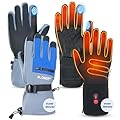 WOOMER 3-in-1 Rechargeable Heated Gloves for Men & Women, Touchscreen Waterproof, Perfect for Cycling, Skiing, Hiking & Hunting