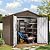 DWVO 6x4ft Storage Shed for Outdoors, Metal Sturdy Weatherproof Tool Locker with Secure Door and Ventilation for Equipment, Mowers, Bikes, Outdoor Spaces, Brown