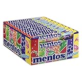 Mentos Rainbow chery dragees – grootverpakking met 40 rollen (38g/14 stuks per rol), gemengde fruitsmaken, zoete traktatie