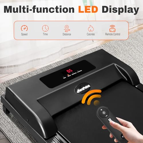 AoraPulse Walking Pad Under Desk Treadmill for Home, 2.5HP Portable Treadmills for Home Small, 2 in 1 Folding Foldable Treadmill 300 lbs Weight Capacity - Thumbnail 3