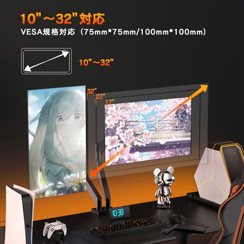 Wingame モニターアーム デュアル の商品画像 2