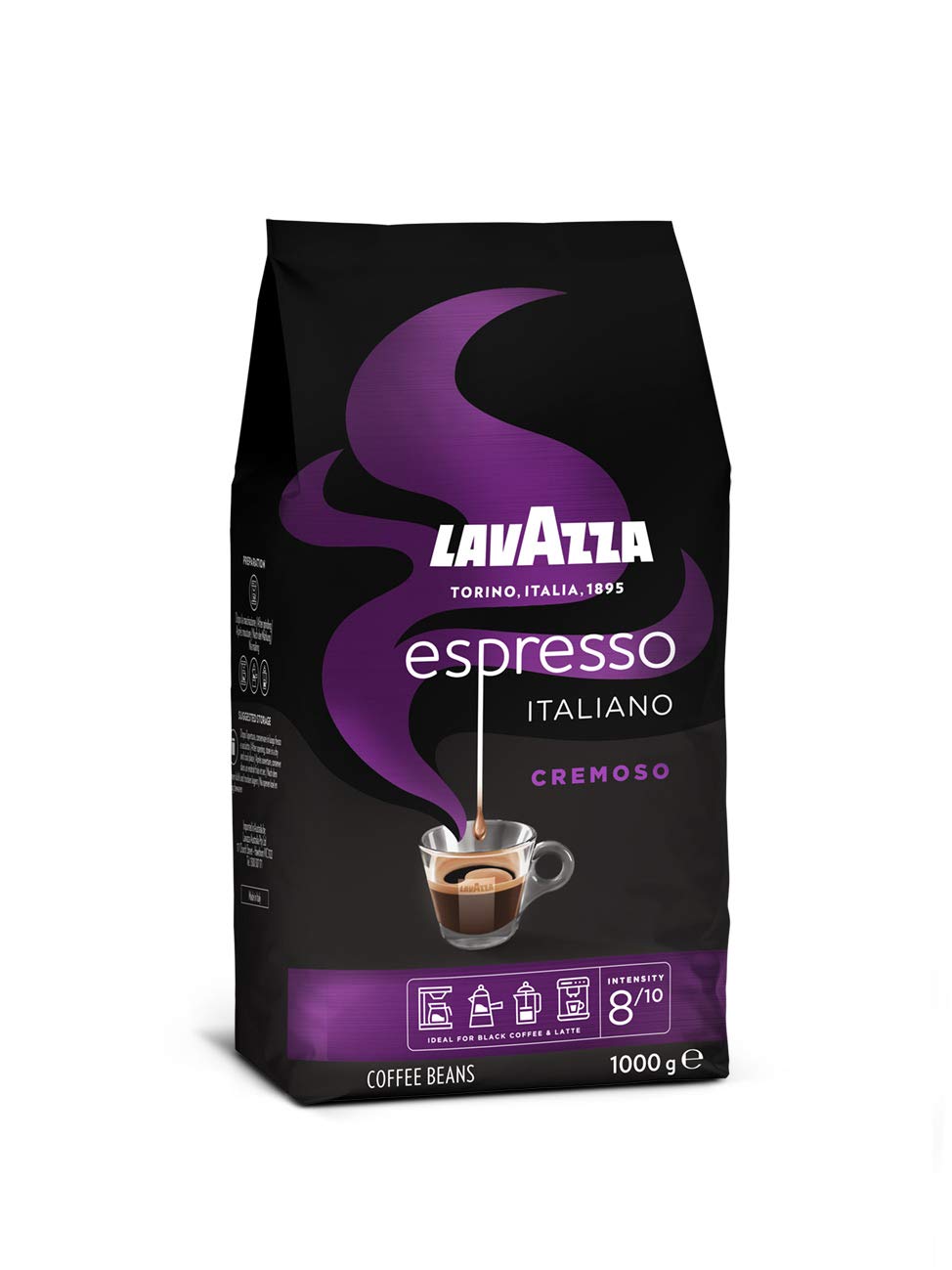Lavazza Espresso - Barista Gran Crema - Aromatische Kaffeebohnen - 1er Pack (1 x 1 kg) & Espresso - Italiano Cremoso - Aromatische Kaffeebohnen - 1er Pack (1 x 1 kg)