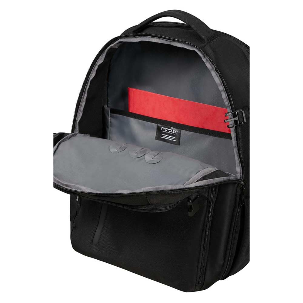 Samsonite Roader - Zaino PC Espandibile 17.3 Pollici, 46 cm, 31.5/39.5 L, Nero (Deep Black)
