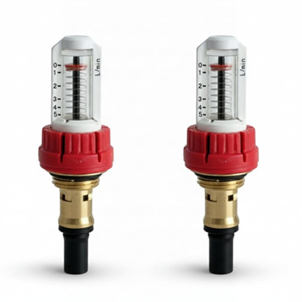 Jnchdghwa For Underfloor Heating Systems(1/2) 2 Pcs -Meter for Underfloor Heating Manifold Visual -Monitoring Regulator