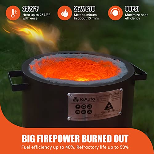 Toauto SG-QTRJL 6Kg Upgraded Propane Melting Furnace Tmf6000B-V3 Gas Kiln Kit 1300°C /2372°F For Scrap Metal Recycle Gold Silver Copper Aluminum Melting Refining Smelting thumb #4