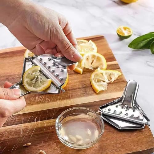Lot de 4 Inox Presse Citron Manuel Presse Tranche Citron Manuel Lemon Squeezer Presse Agrumes à Levier Manuels de Cuisine pour PastèQue Citron PêChe – Image 4
