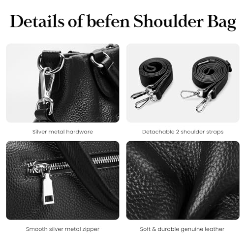 Befen bolso tote de cuero genuino para mujer miniatura 4