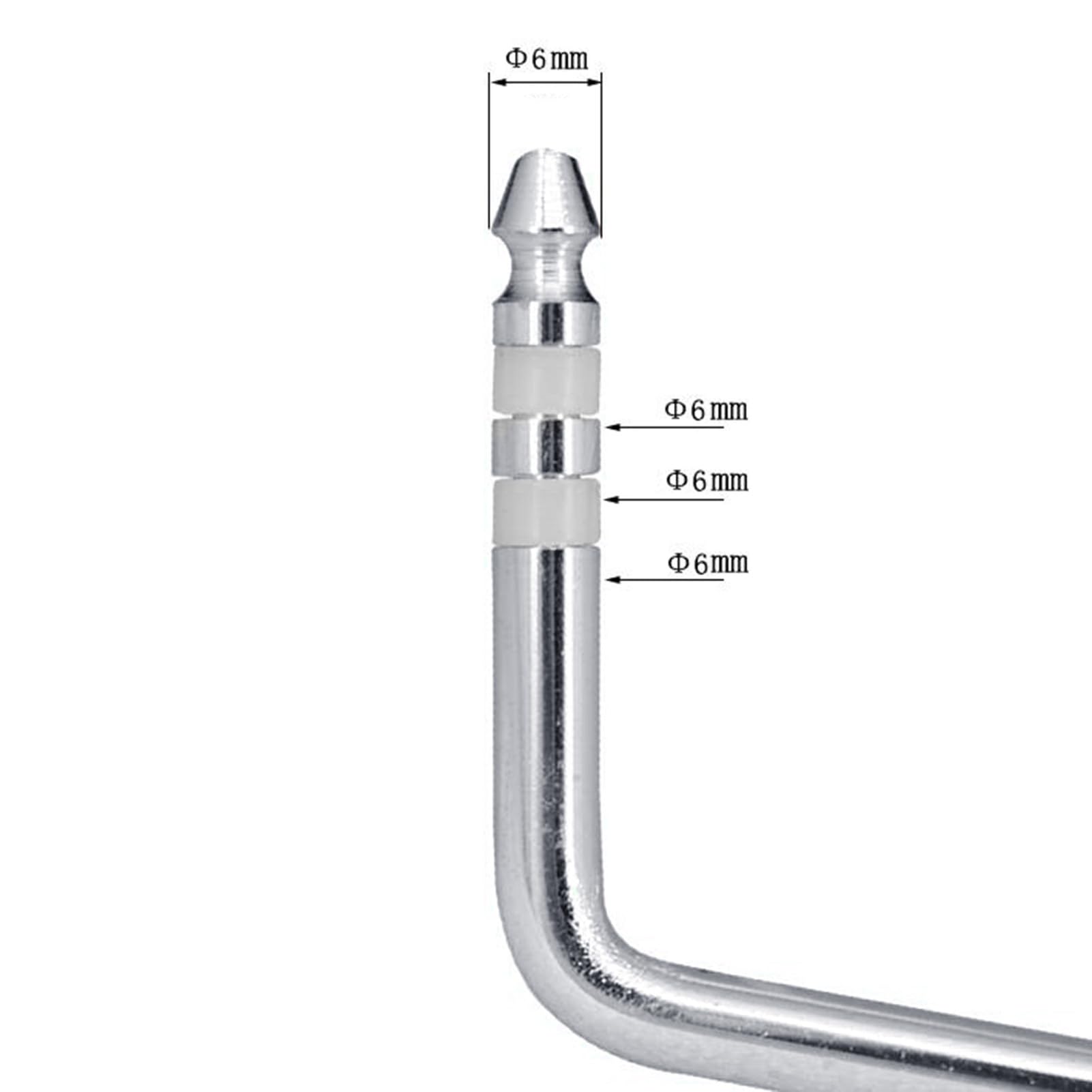 Guitar Whammy Bar 6 mm Thread Metal Tremolo Arm Direct Insertion Style Vibrato Arm for Most Electric Guitar Tremolo Bridge System (Silver)