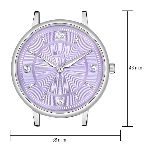 Image of Acnos 6 Colors Dial Leather Strap Quartz Analog Watch for Women - Classic & Stylish