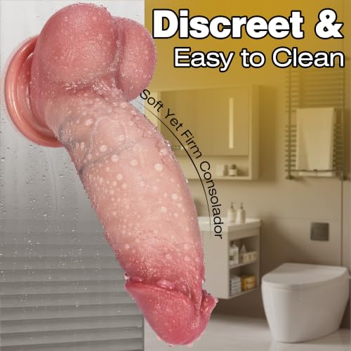 Image of 8.26 Inch Huge Silicone Dildo with Suction Cup - Realistic Thick Fantasy Dildo for Women, Anal & Couples Play, Strap-On Compatible Adult Sex Toy for Hands-Free Pleasure