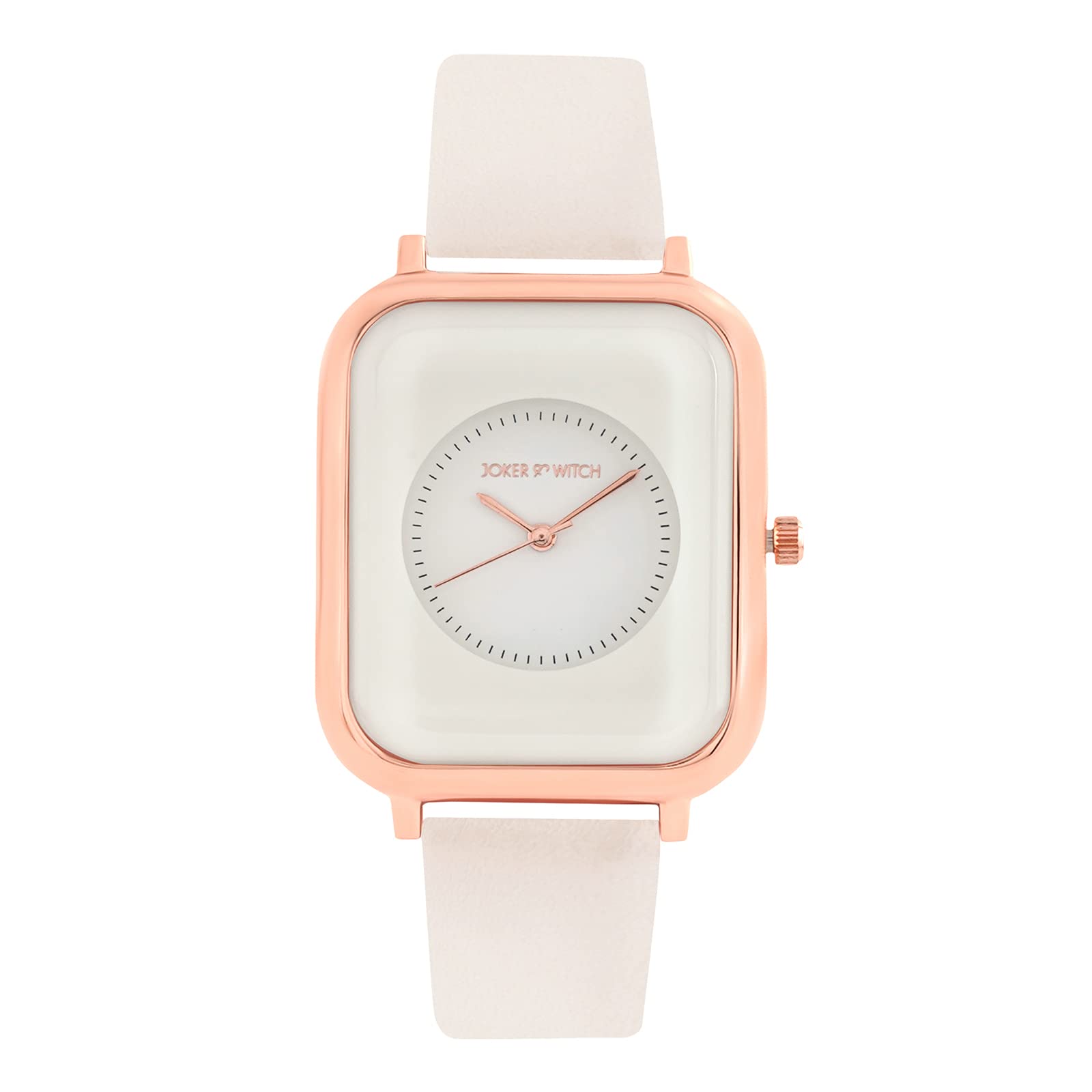 Joker & Witch Utopia White Faux Leather Analogue Watch for Women (B0BSVBHG5S) Amazon Price History, Amazon Price Tracker