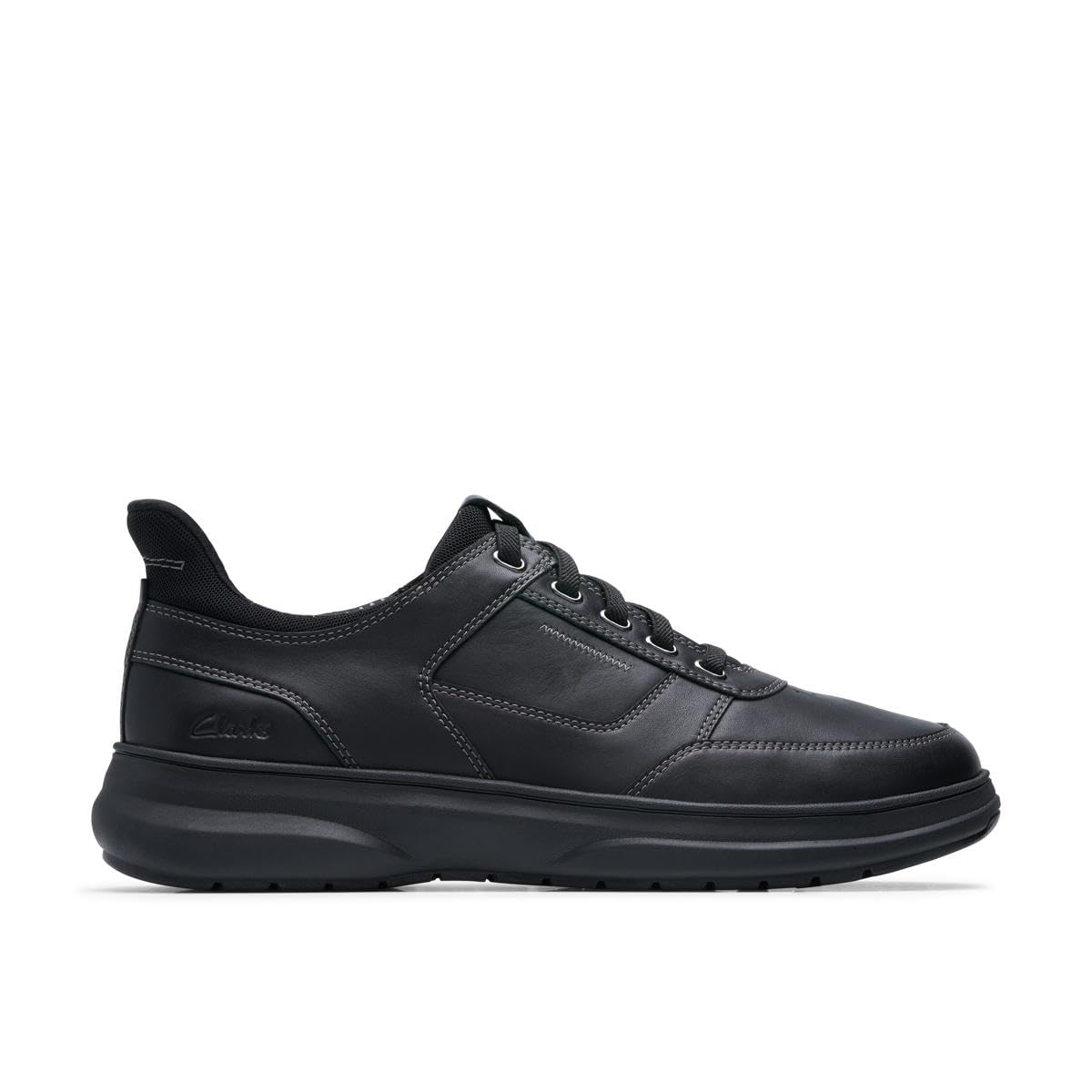 Clarks Mullan Easy Mens Black Leather, 12