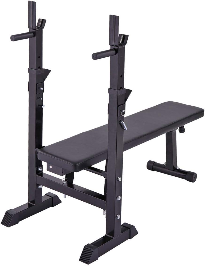 Olympic Adjustable Weight Workout Bench Rack For Dumbbells Barbell Set,Workout Bench Foldable Weight Rack Foldable Gym Equipment For Home Strength Training Benches : Sports & Outdoors