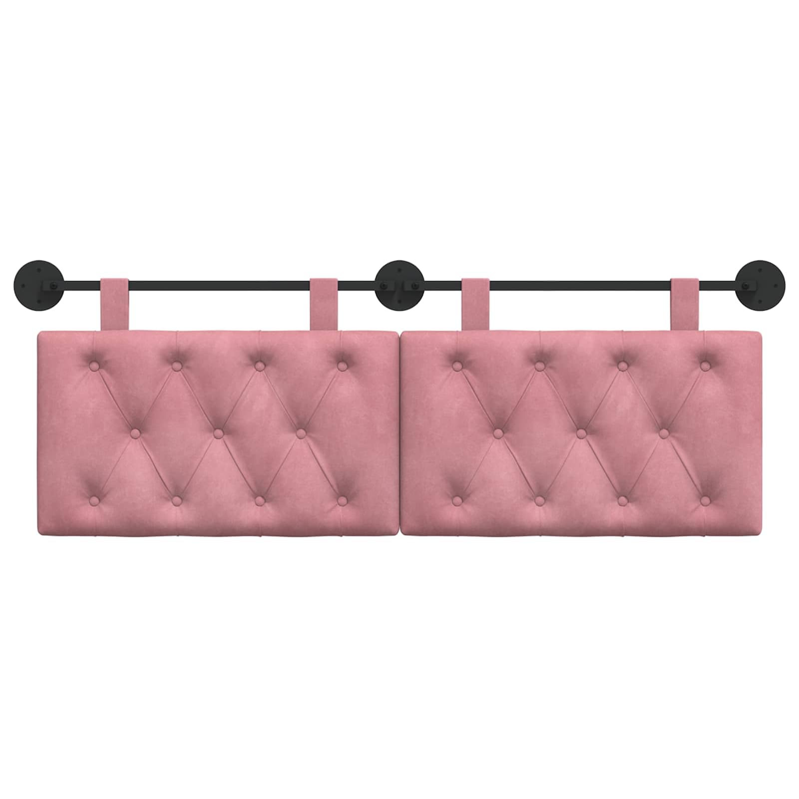 Cabecero colgante con luz LED de terciopelo rosa, panel tapizado, multiusos, para dormitorio, habitación de invitados, habitación juvenil, cama individual, diseño moderno