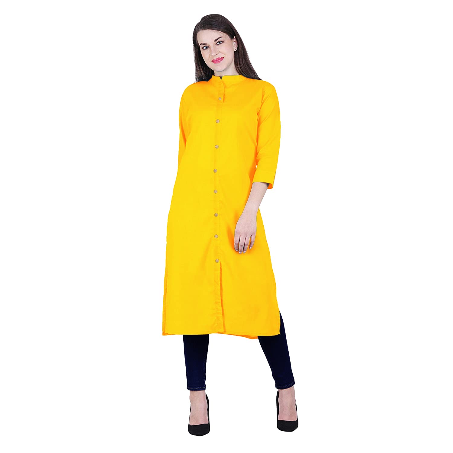 VISVA DESIGNER Plain Cotton Kurti for Women