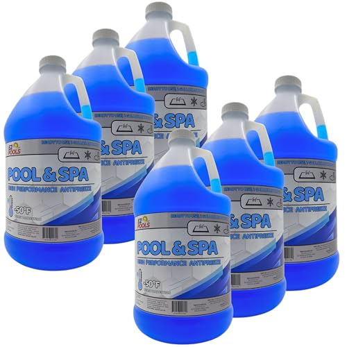 EZ Pools Antifreeze for Pool & Spa – 6 Gallon Non-Toxic Winterizing Formula with Step-by-Step Guide