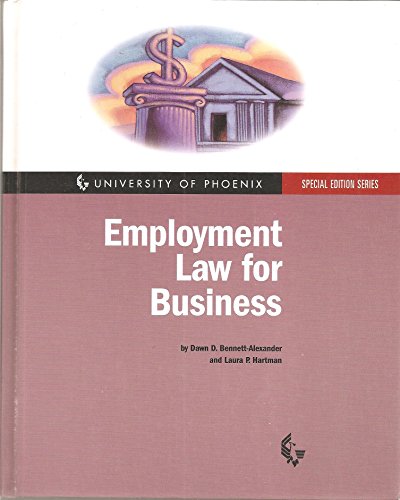 Employment Law for Business (University of Phoe... 0072454504 Book Cover