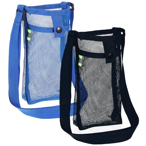 Dimeho 2 Stück Wasserflaschen Halter Mesh Tragbarer Trinkflaschenhalter...