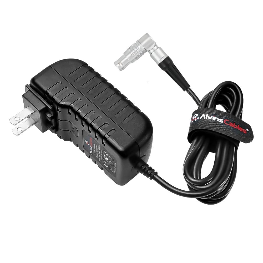Alvin's Cables Red DSMC3 Rotation 6 Broches Adaptateur d'alimentation AC Femelle 12V Chargeur Bougie Universel 3A pour caméra V-Raptor DSMC2 Komodo-X,pour DJI Ronin 4D,avec UK EU Au US Pinks 2M/6.6ft