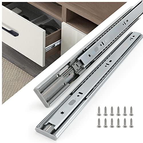 homdiy Soft Close Drawer Slides 22 Inch Heavy Duty Drawer Slides 10 Pairs - Full Extension Drawer Slides Ball Bearing Sides for Cabinets, 100 LB Capacity