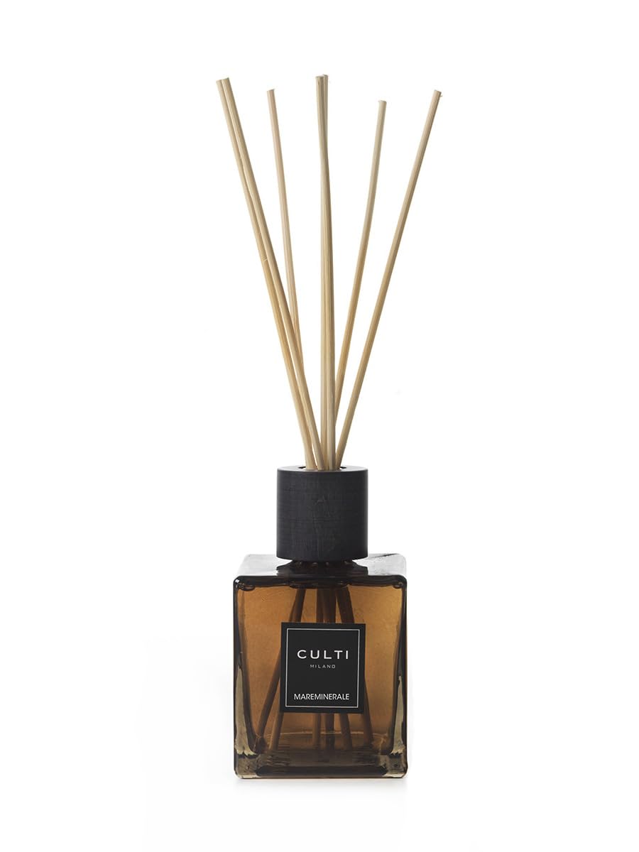 Duftstäbchen 500 ml Decor mit Nachfüllpackung 1000 ml – eleganter Raumduft – Culti Milano – Lebensdauer 6 Monate Abdeckung 30 m² – edles Design und hochwertiger Duft (Mareminerale)