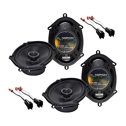 Harmony Audio Bundle Compatible with 2002-2005 Ford Explorer HA-R68 5x7 6x8 Factory Speaker Replacement with HA-725600 Replacement Harness