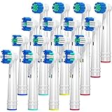 REDTRON Cabezal de Recambio para Oral-B Cepillo de Dientes Eléctrico Recargable, 16Pzs Recambios para Cepillo de Dientes Compatible con Precision, Floss, Cross, Whitening