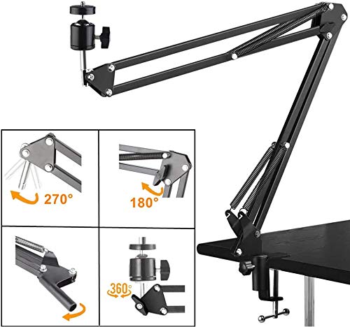 SHOPEE Desk Webcam Stand 8" Selfie Ring Light Stand Set with Phone Holder for YouTube Video Meeting Video Conference Online-Class Compatible for... - Image 3