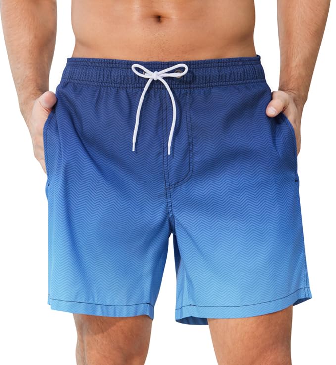 SILKWORLD Men's Swim Trunks Quick Dry Shorts with Pockets