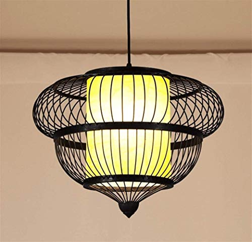 Lustre plafonnier noir tropical asie du sud-est rotin