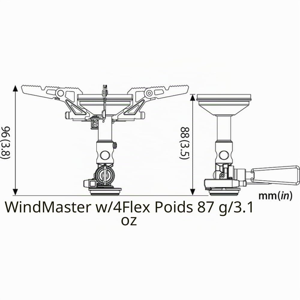 SOTO WindMaster Réchaud à Gaz Camping – Réchaud Outdoor Ultraléger (87 g) avec Allumage Piezo Stealth Igniter, Tête de Brûleur Concave Anti-Vent, Micro Regulator pour Cartouche à Vis