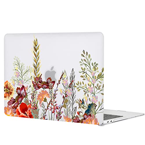 iDonzon Case for MacBook Air 15-inch M5 M4 M3 M2 A3448 A3241 A3114 A2941 2026-2023 Release with Touch ID, 3D Effect Matte Clear See Through Hard Cover & Keyboard Cover, Field Flowers - image 5