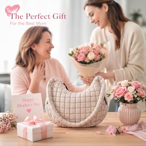 Image of Puffer Tote Bag for Women Large Quilted Crossbody Bag Quilted Carryall Bag Soft Puffy Hobo Handbags Puff Purse Shoulder Bag