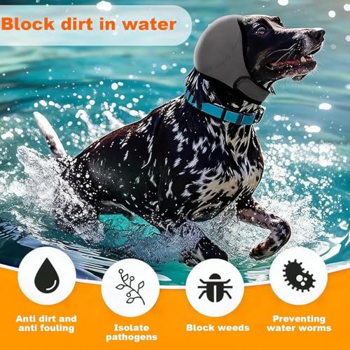 Hunde Ohrenschützer Mit Geräuschunterdrückung | Elastische Umwicklung Mit Schalldämmung - Elastischer Gehörschutz Für Hunde - Für Geräuschblockierung, Beruhigung, Winter, Baden, Trocknen (M)