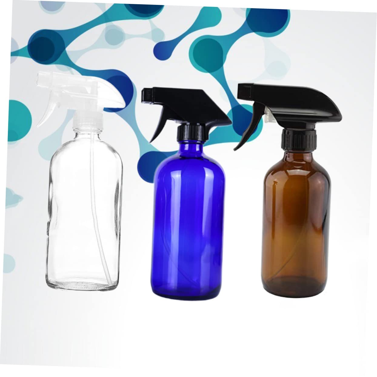 CLISPEED 3pezzi Flacone Spray per Oli Essenziali Sottoconfezionato Contenitore Ricaricabile e Riutilizzabile in Vetro Compatto e Leggero per Viaggi
