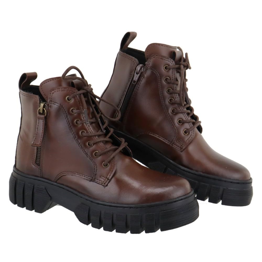 Coturno Plataforma Tratorado Feminino Motoqueira Cano Curto Sola Borracha Fechamento Cadarço e Ziper em promoção! Veja a oferta e mais achadinhos de Botas 4 Hoje é o melhor dia para comprar Coturno Plataforma Tratorado Feminino Motoqueira Cano Curto Sola Borracha Fechamento Cadarço e Ziper com aquele preço maroto! Promoção! Aproveite a oferta! 4