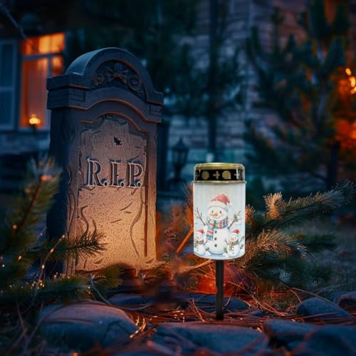 Image of Christmas Cemetery Solar Lights Flameless Candles