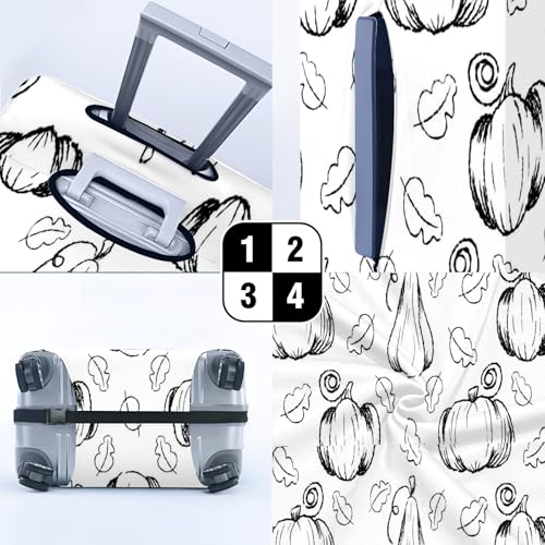Travel Luggage Cover Suitcase Protector Scratch-Resistant Fit, Not Included Suitcase Pumpkin M4