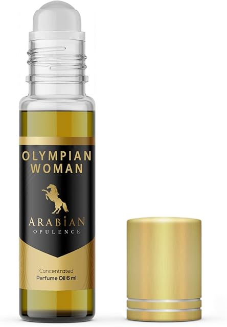 FR226 OLYMPIAN WOMAN perfume oil for women. 6ml roll-on bottle. Arabian Opulence. Vanilla/salty/white floral/woody/balsamic