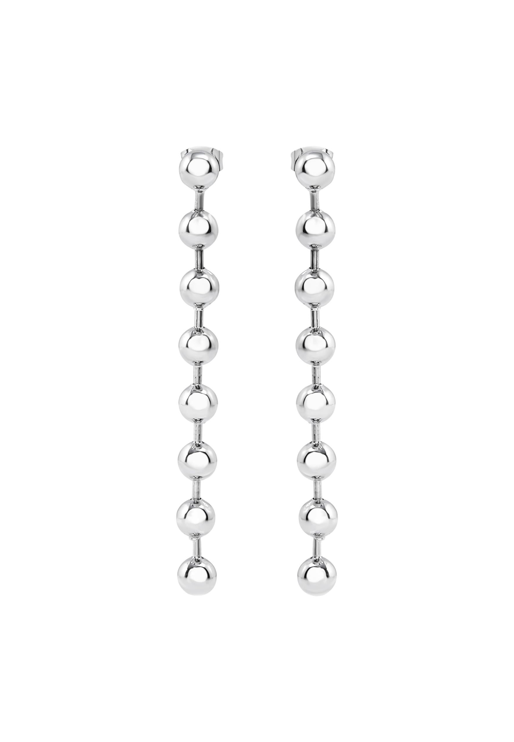 Breil Hexagonia Orecchini Donna Esagonali In Acciaio Lucido – Comodi E Leggeri, 5,2 Cm