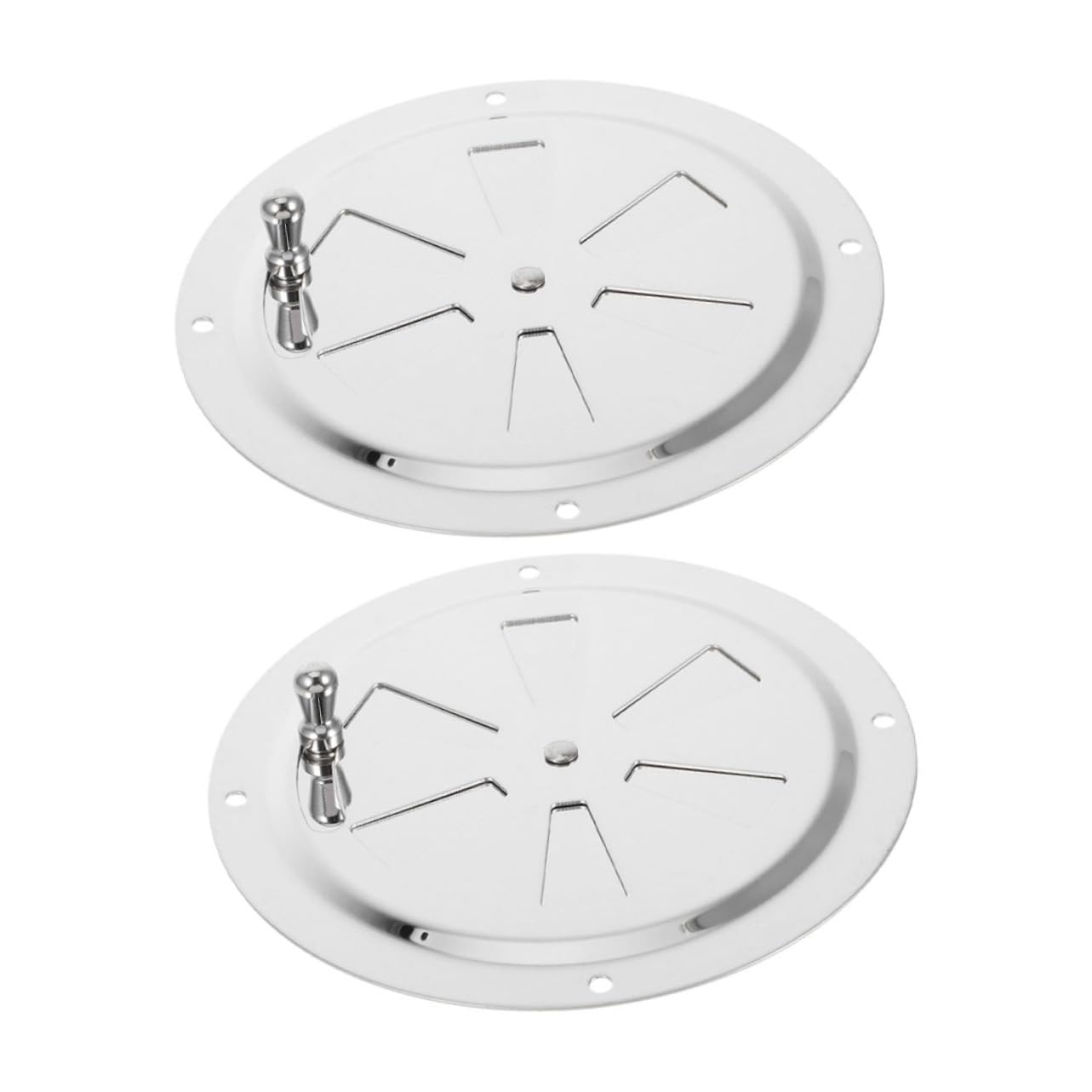 Mipcase 2pcs Stainless Steel Louvered Air Vent Cover Durable Ventilation Plate for Boats Yachts Home Office Manual Handle for Easy Control Optimized Airflow