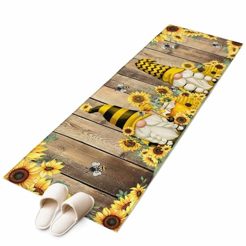 Tapete corredor 2'x6' marrón no antideslizante de microfibra miniatura 2