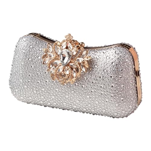 Sac à bandoulière portefeuille avec strass brillant pour femme