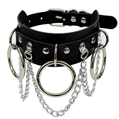 Collier ras du cou en cuir gothique idéal pour vos soirées rock