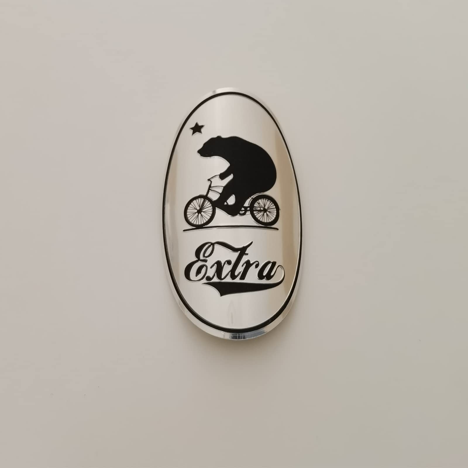 Gepinke Phoenix - Placa de metal para bicicleta Raleigh (plateada