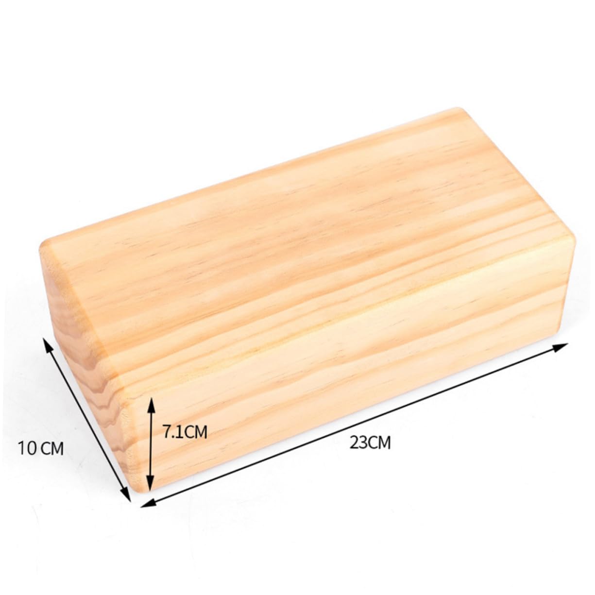SUPVOX Bloque De Yoga Sólido De Madera Maciza Amarillo Claro, Antideslizante y Resistente, Accesorio De Yoga Ligero Para Ejercicios y Pilates, Adecuado Para Uso Diario y Entrenamiento Casa
